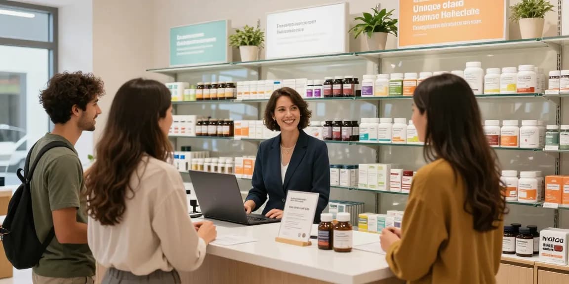 Engaging customer experience at Unique Pharma Steroid Shop with friendly staff and quality health products.
