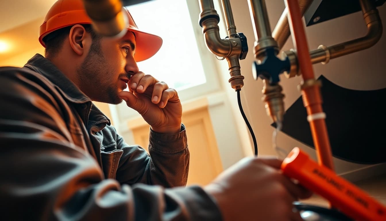 Find a skilled plumber near me for reliable plumbing solutions in a modern setting.