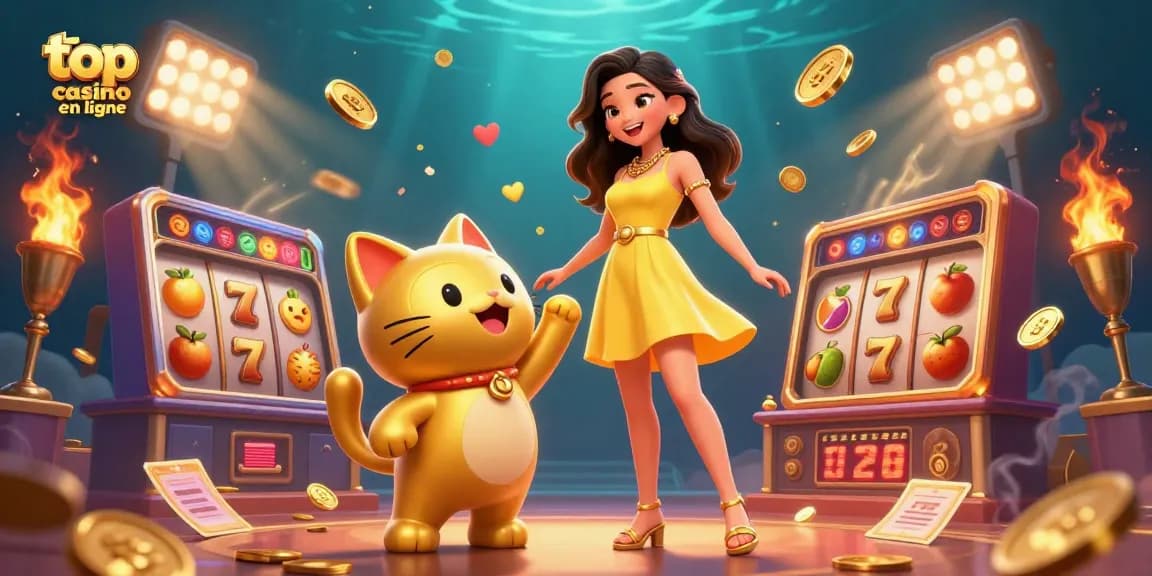 Découvrez l'excitation des meilleurs casinos en ligne avec des rouleaux de machines à sous vibrants et des personnages animés.