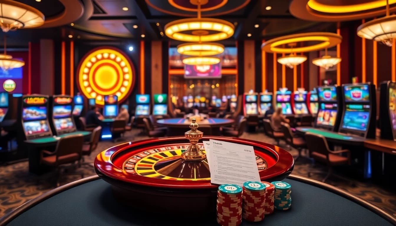 TR88 showcases an exciting casino scene with poker tables, roulette wheels, and vibrant slot machines.