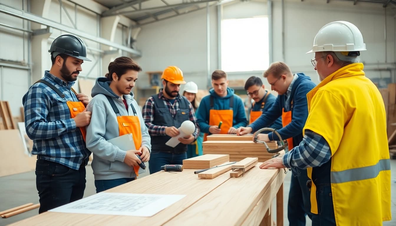 Enhance skills through construction craft training in a professional workshop.