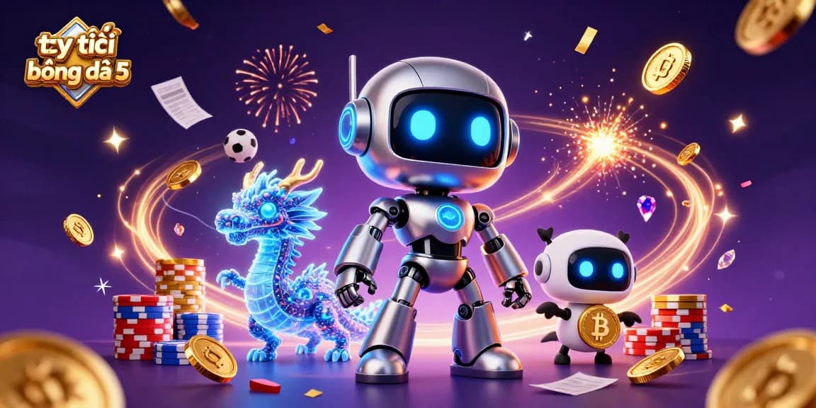 Experience exciting betting actions with tỷ lệ bóng đá 5, showcasing vibrant characters and dynamic sports elements.
