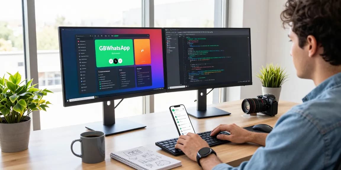GBWhatsApp developer workspace showcasing customization features and coding environment