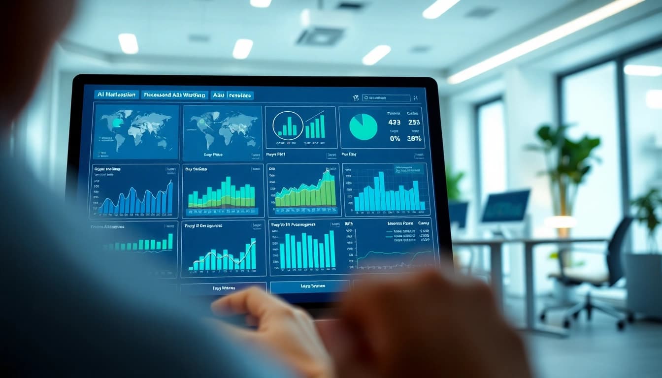 Streamlined AI assisted auto warranty claims process showcased in a modern office setting.