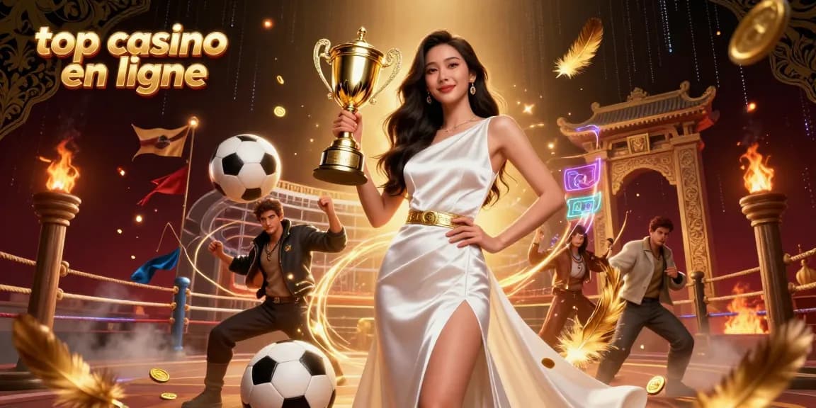 Vivez le frisson de gagner aux meilleurs casinos en ligne avec des éléments vibrants et des détails riches.