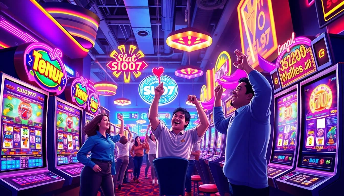 Menampilkan pemain yang merayakan kemenangan di slot777 dengan antusiasme dan keceriaan.