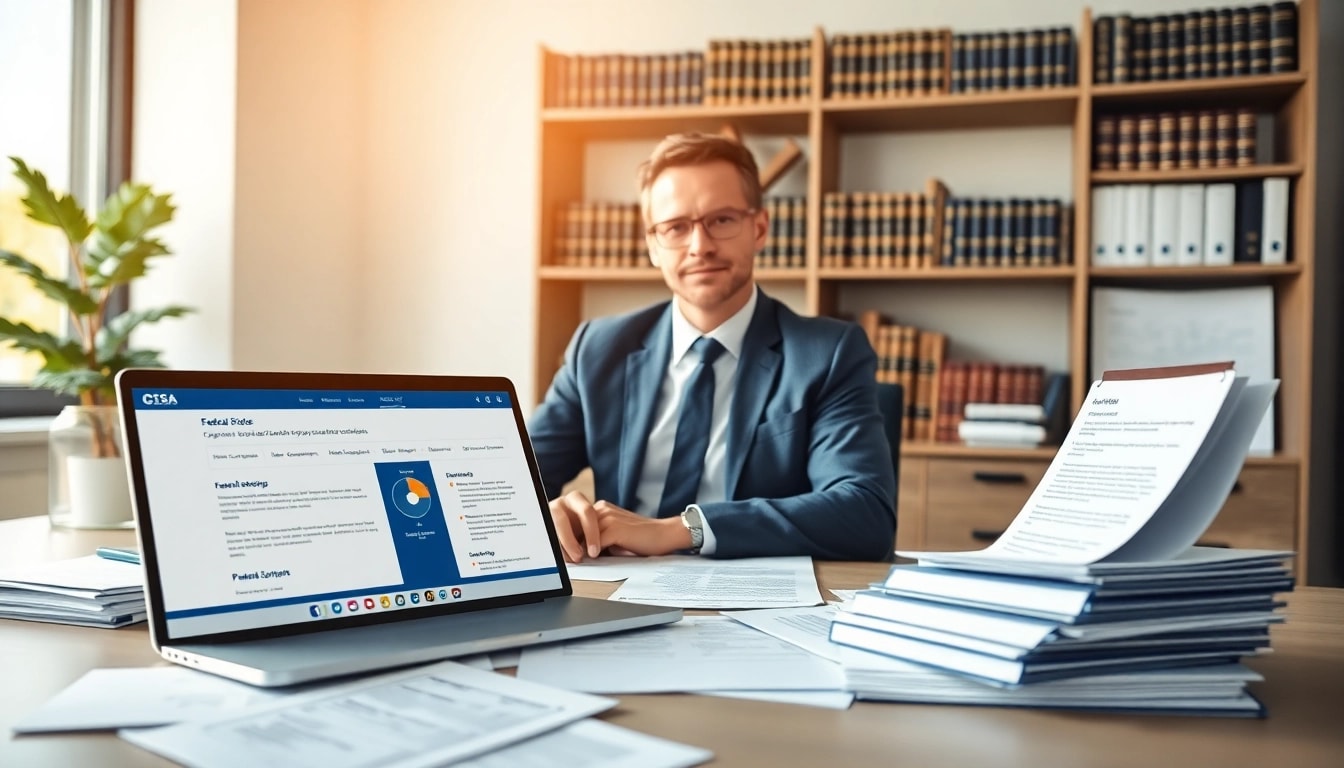 Consultant discussing registration and certification in Federal databases for federal contracts.