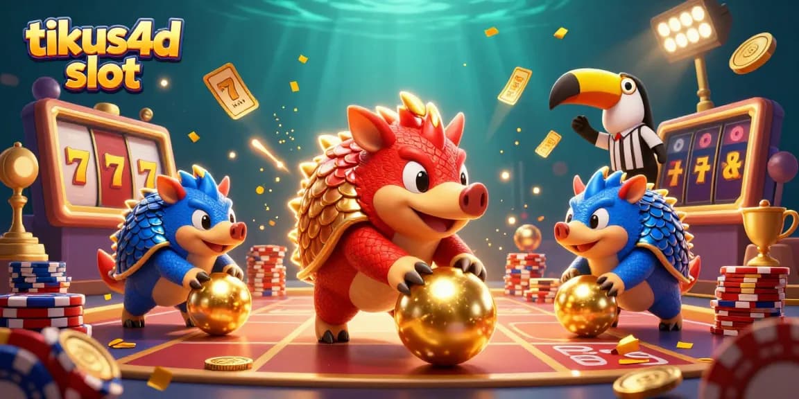 Experience the thrill of tikus4d slot with vibrant pangolins in an exciting casino setting.