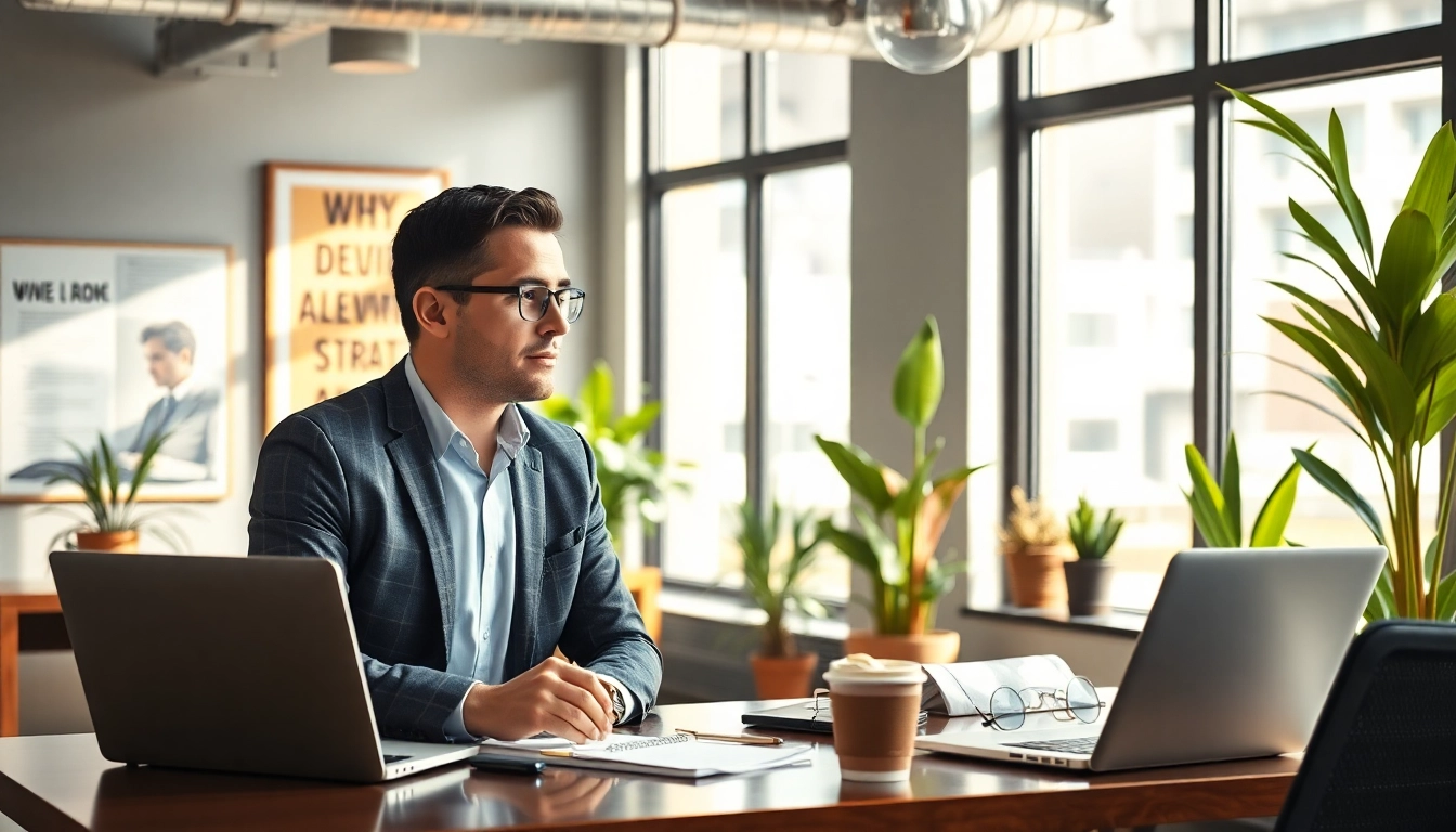 Engaging business coach San Diego offering personalized advice to a client in a modern office setting.