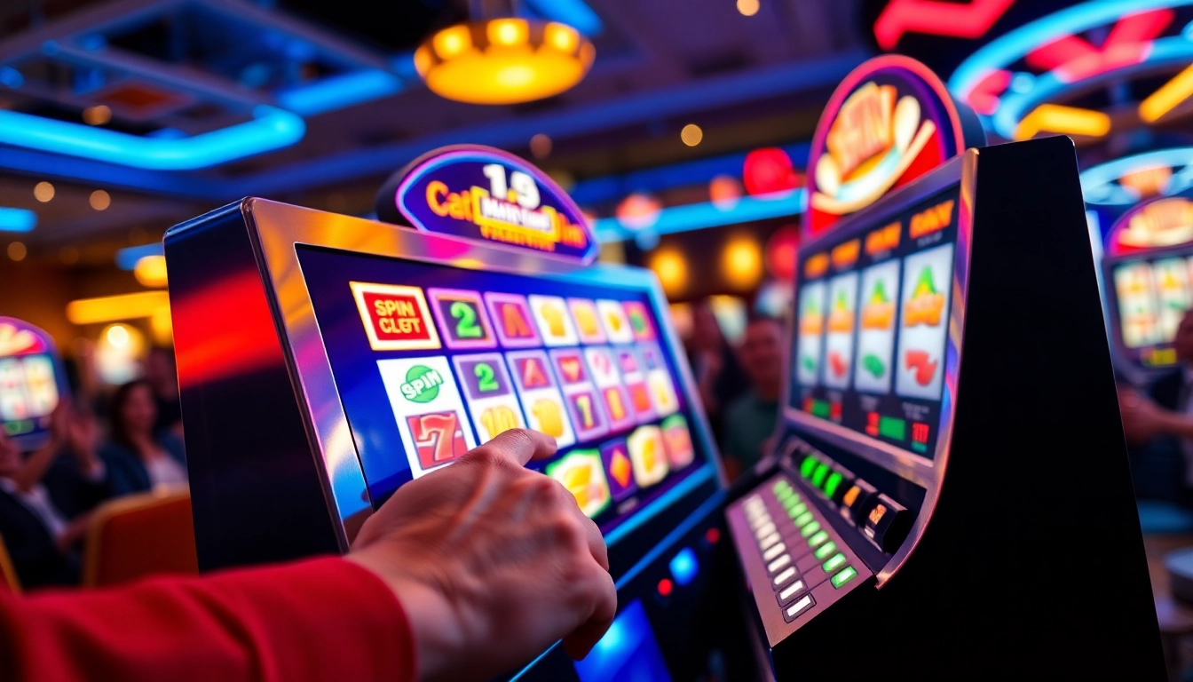 Slot77 menawarkan nuansa menyenangkan dengan mesin slot berkilau di kasino.