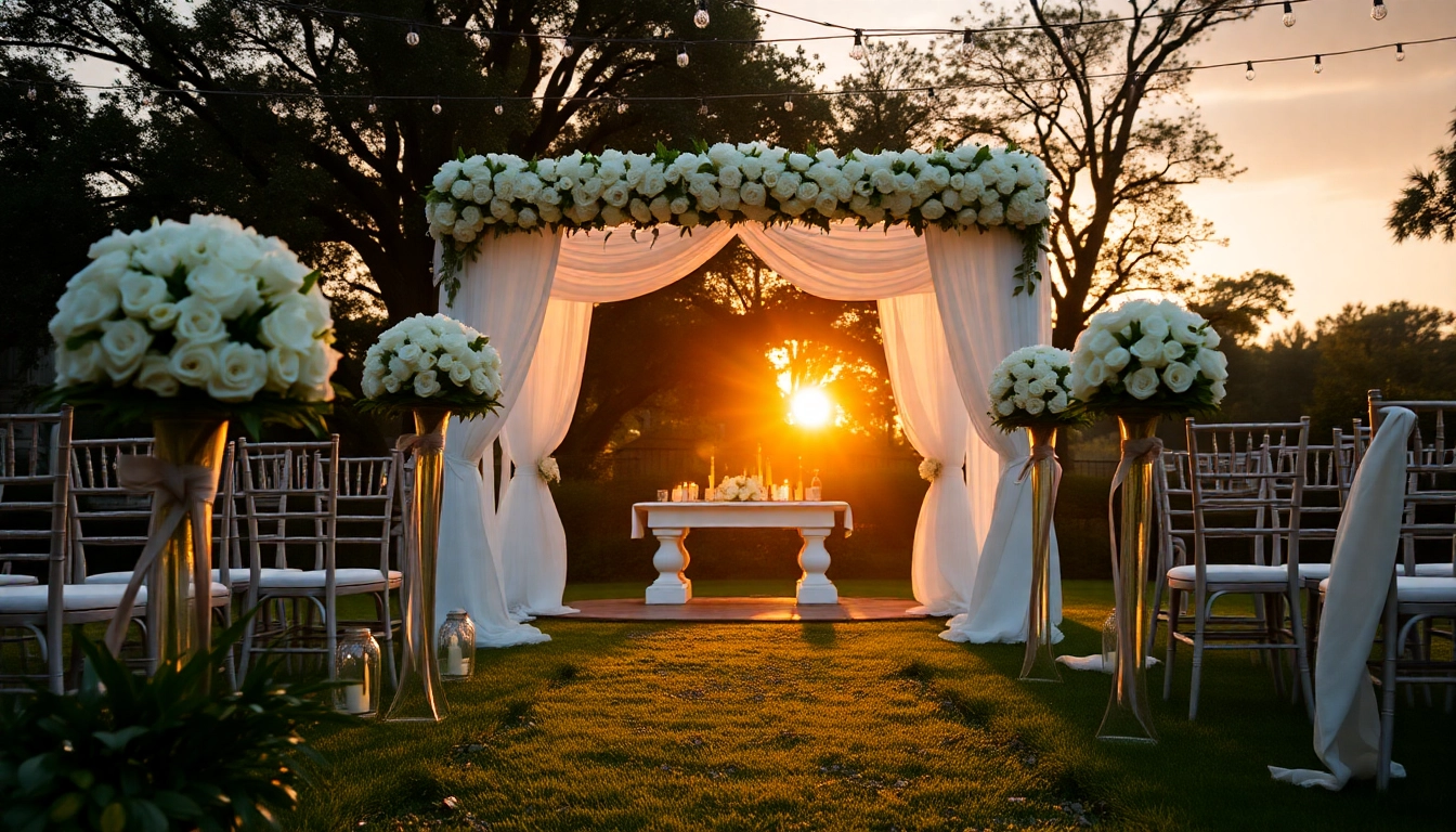 Capture the essence of a Jacksonville Wedding Venue with a stunning outdoor wedding setup.