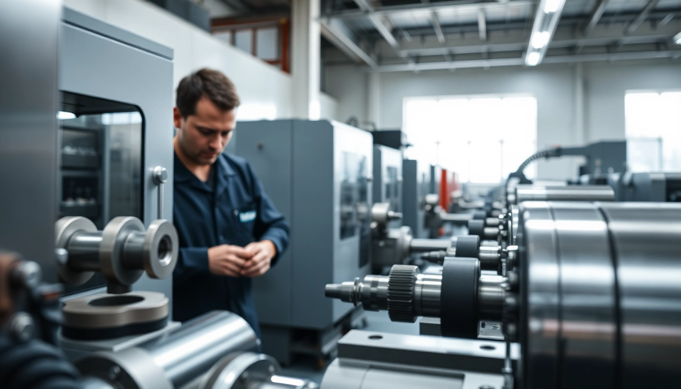 Custom part manufacturer producing high-precision components in a modern CNC workshop.