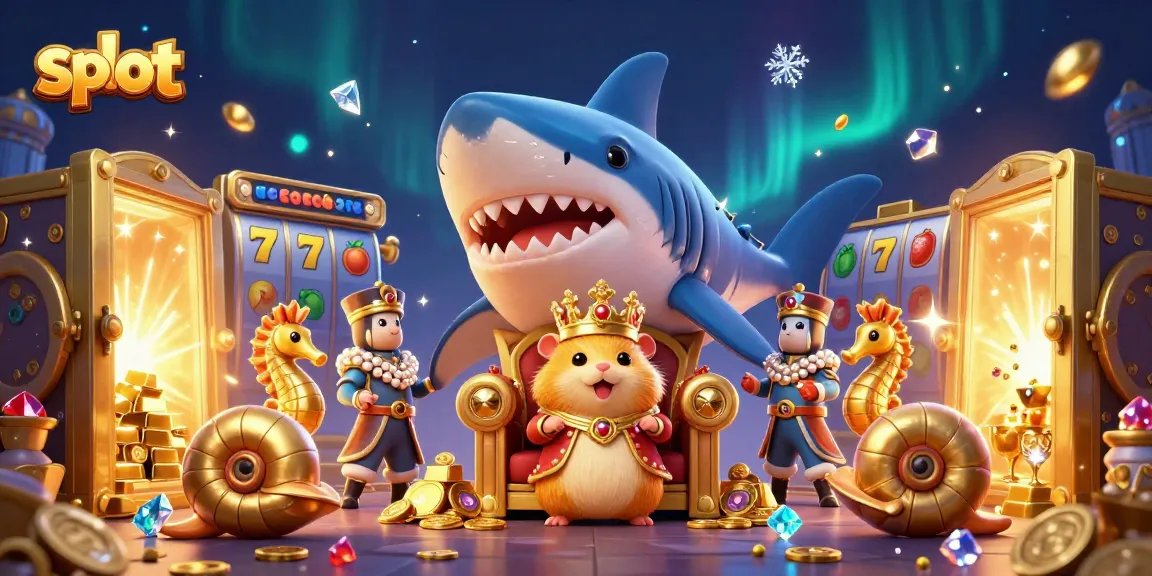 Spin vibrant slot reels with golden treasures and a fierce hamster king ruling the casino kingdom.