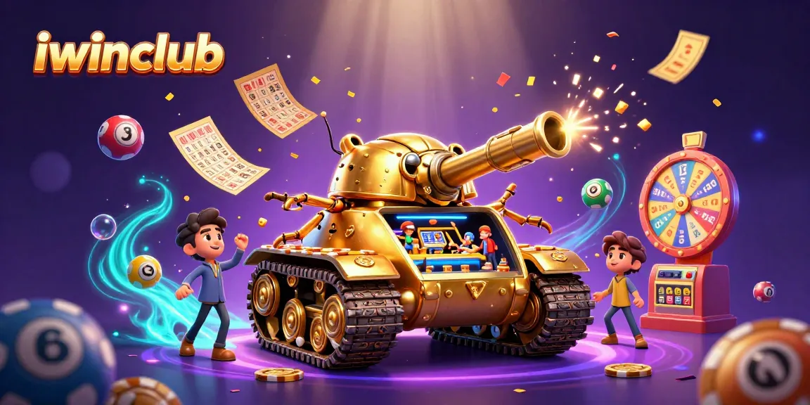 Spin and win with iwinclub as confetti cannons and lottery balls enhance the casino experience.
