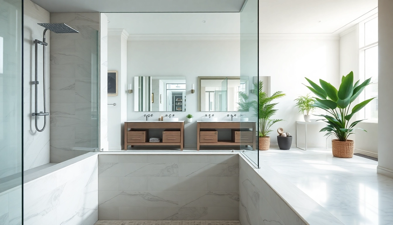 Experience elegant showers Australia in a luxurious bathroom featuring modern fixtures and design.
