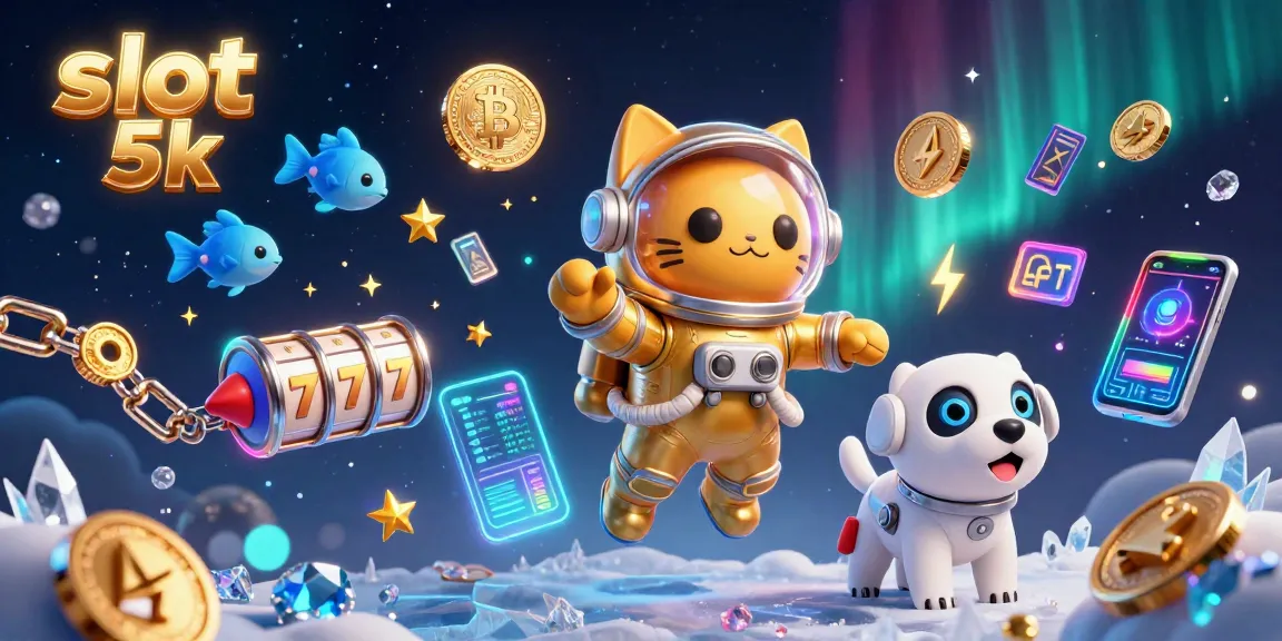 Spin to win big with slot 5k in an ultra-detailed 3D casino illustration.