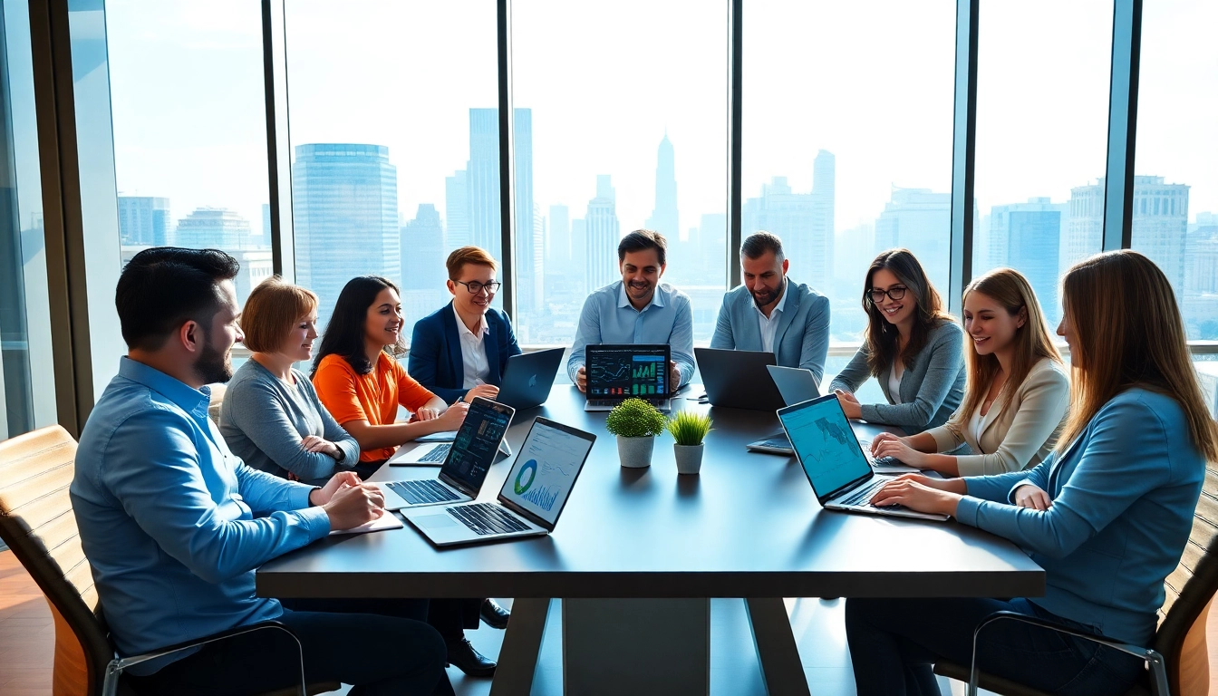 Collaborative marketing strategy discussion at https://uu88.how/ in a modern urban office.