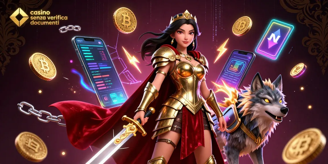 Partecipa a un gameplay entusiasmante nel casino senza verifica documenti con elementi crypto e una regina guerriera.