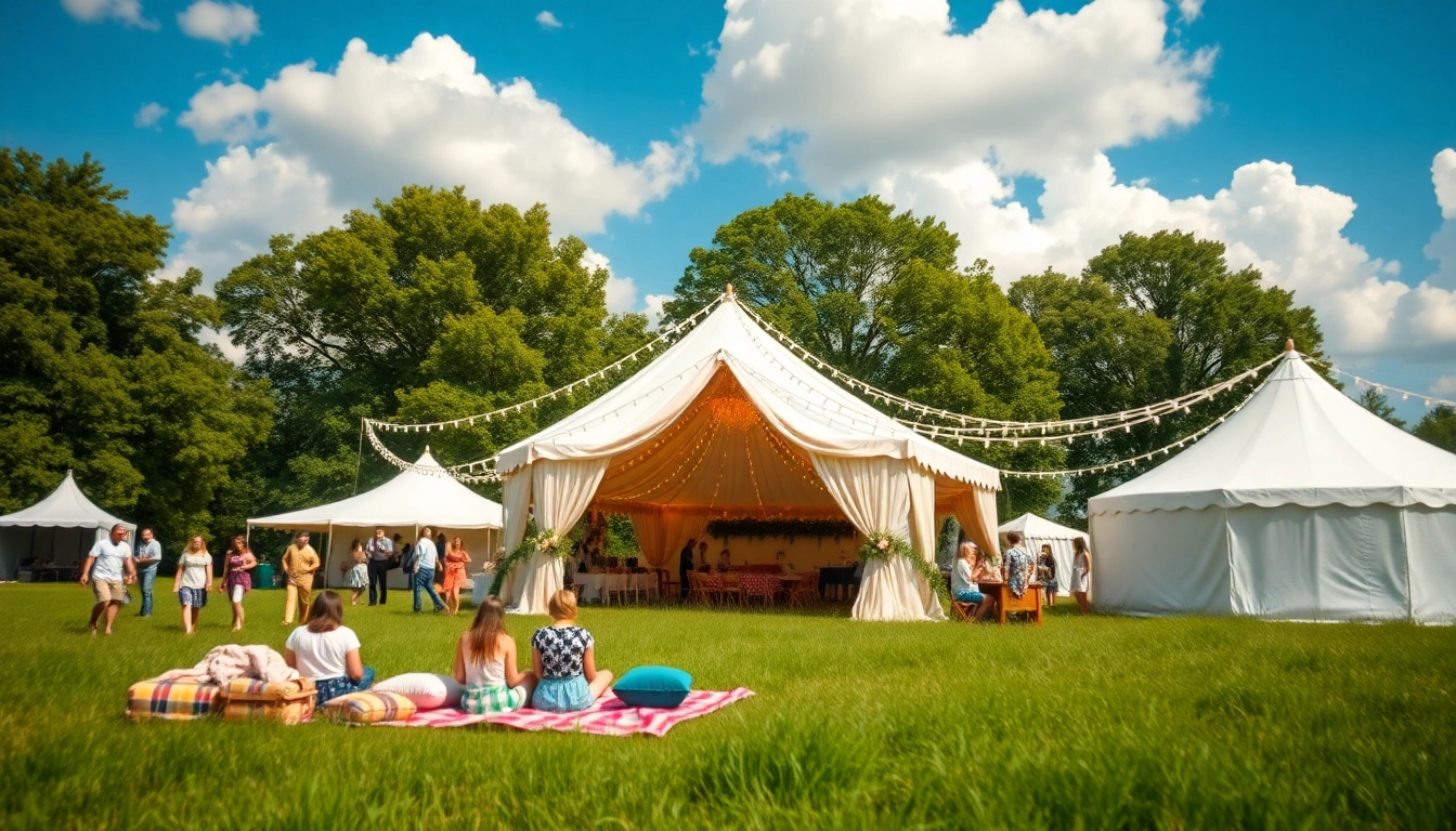 Experience stunning tent rentals transforming a scenic outdoor event into a joyful gathering.