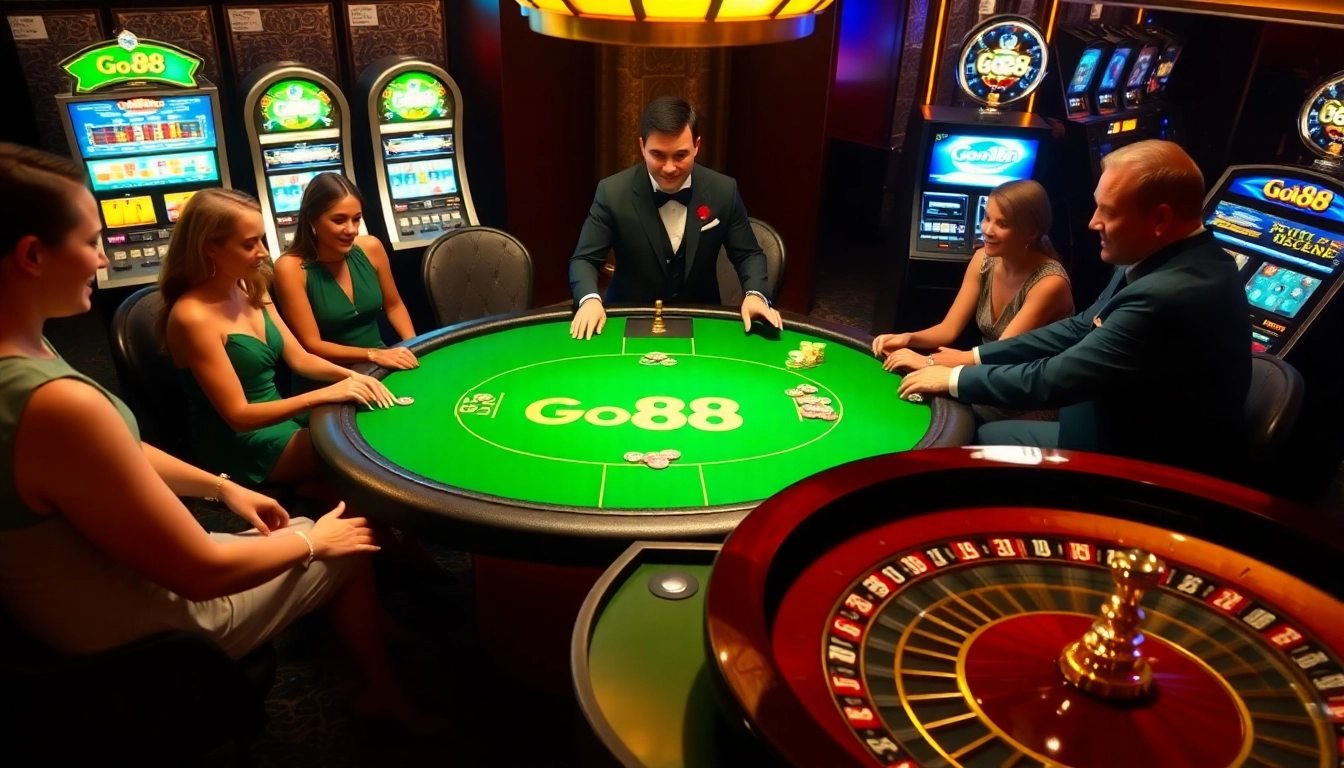 Players win big at the Go88 casino poker table, enjoying a thrilling gambling experience.