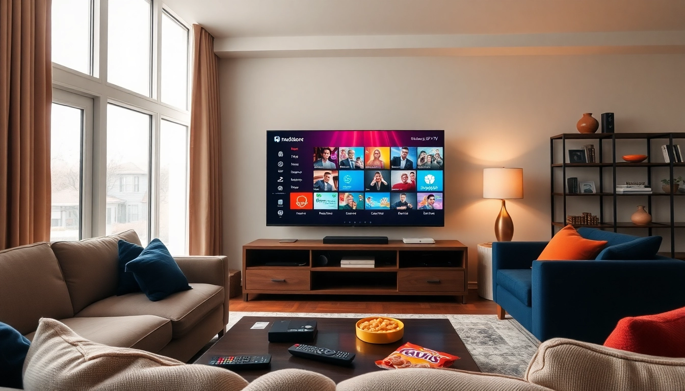 Engaging view of iron iptv displayed on a modern television in a cozy living room setting.