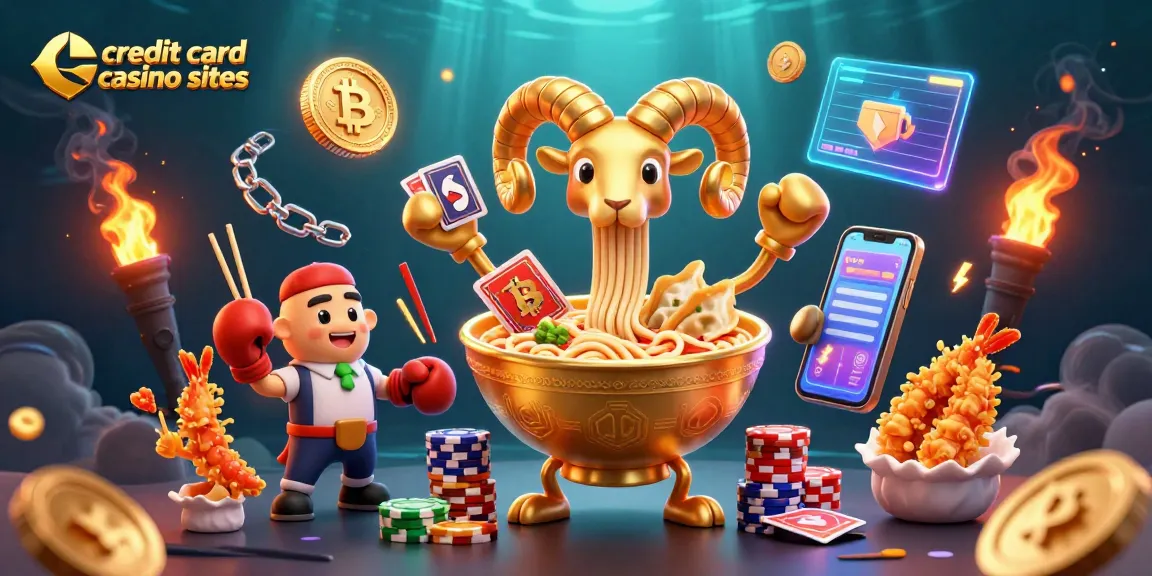 Players explore exciting credit card casino sites with vibrant characters and crypto elements.