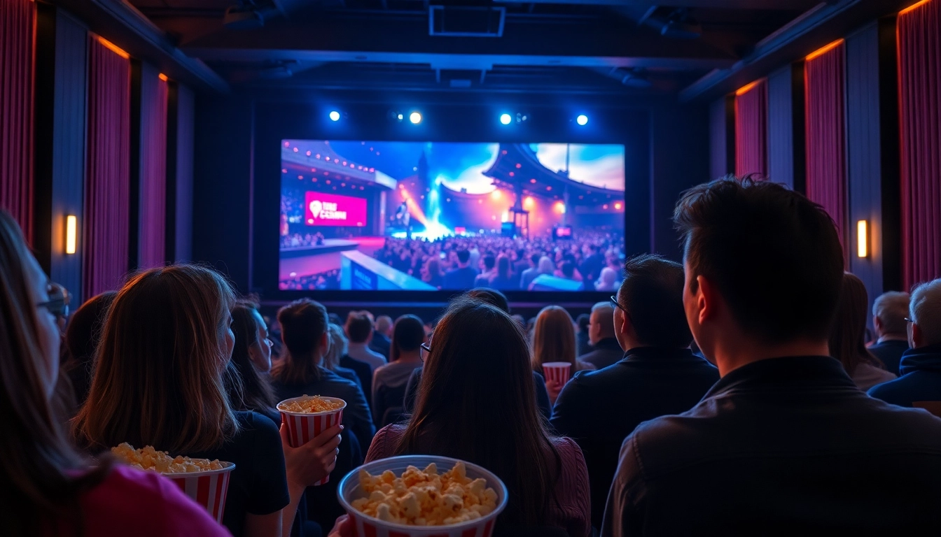ดูหนังออนไลน์ บนจอใหญ่ในโรงภาพยนตร์ที่ผู้ชมตื่นเต้นกับภาพยนตร์