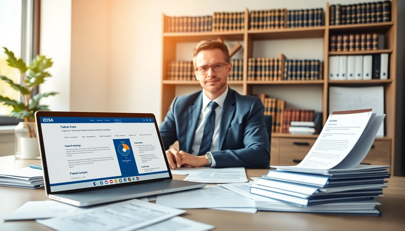 Consultant discussing registration and certification in Federal databases for federal contracts.