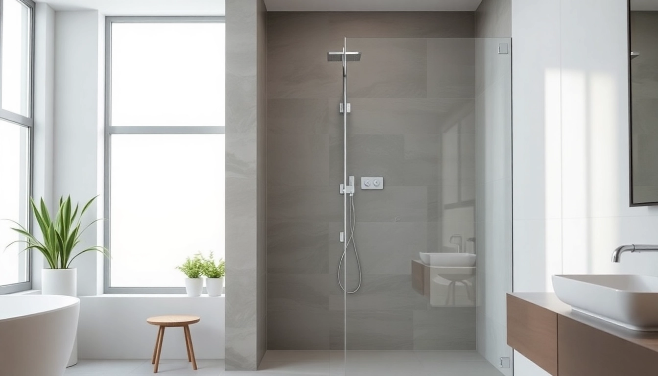 Installer une paroi de douche élégante dans une salle de bain moderne.