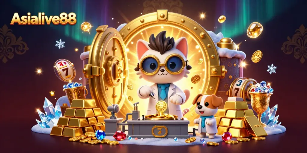 Engage in thrilling gameplay with Asialive88 featuring vibrant 3D characters and casino treasures.
