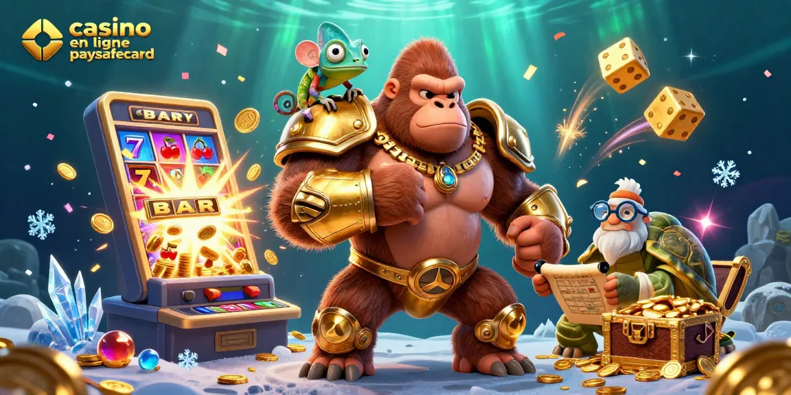 Profitez du casino en ligne paysafecard avec des personnages de jeu et des machines à sous animées.