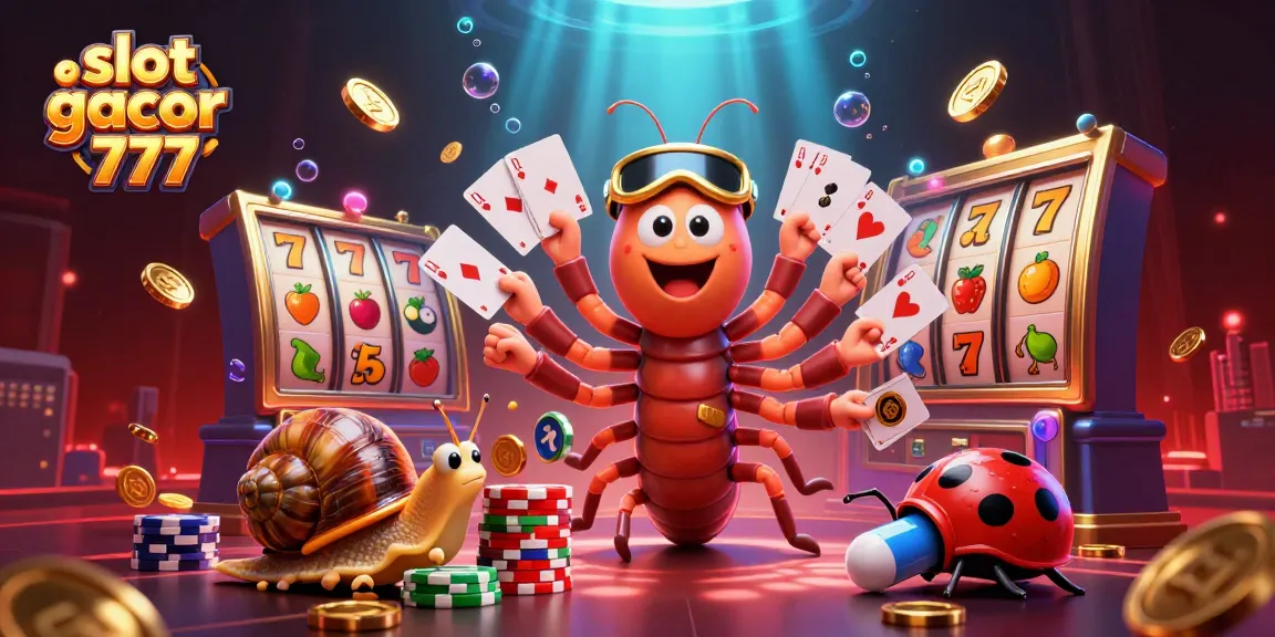 Slot gacor 777 menyajikan dealer kartun dan simbol jackpot bersinar.
