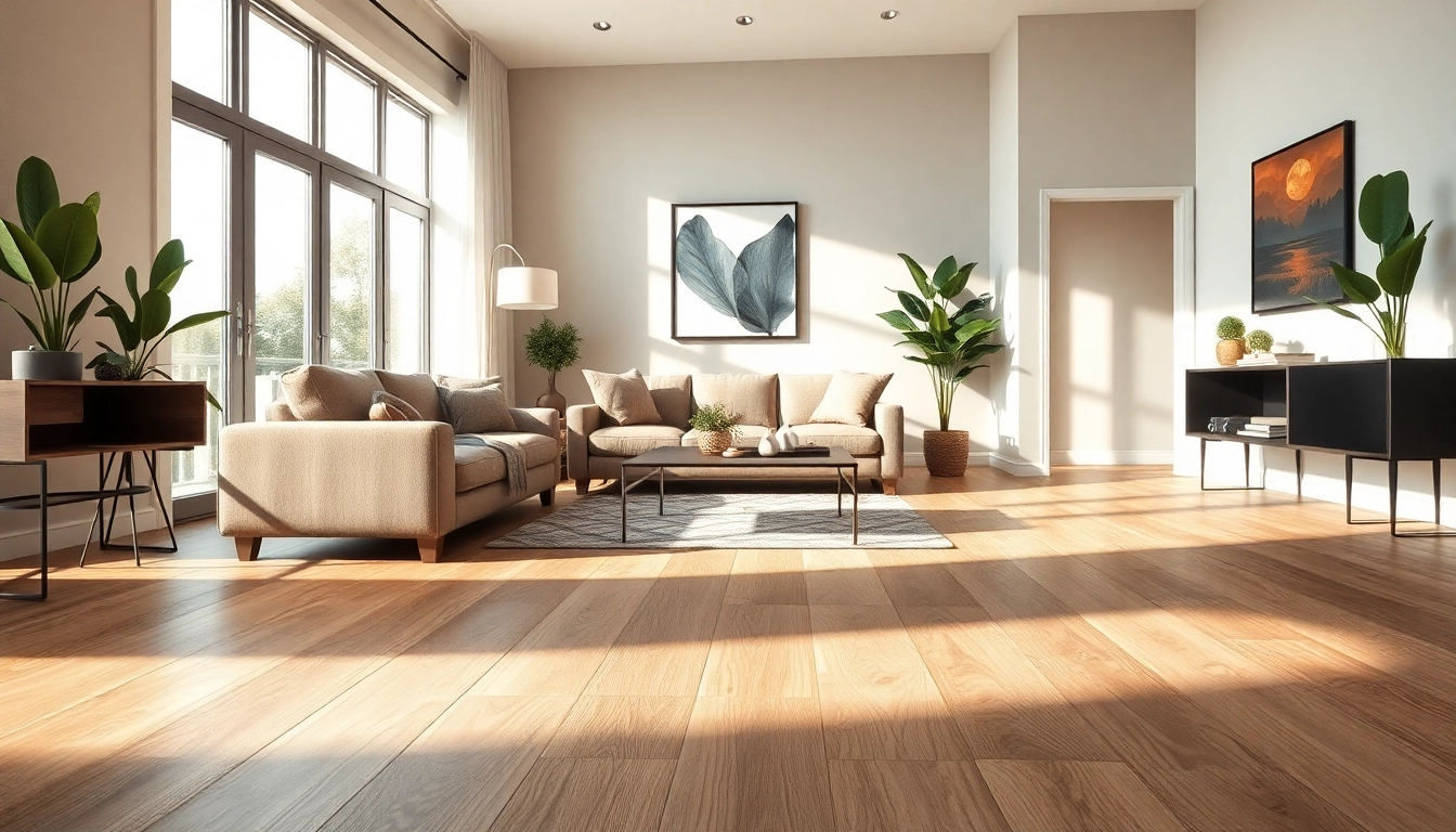 Explore modern vinyl plank flooring in a stylish living room with natural lighting and decor.