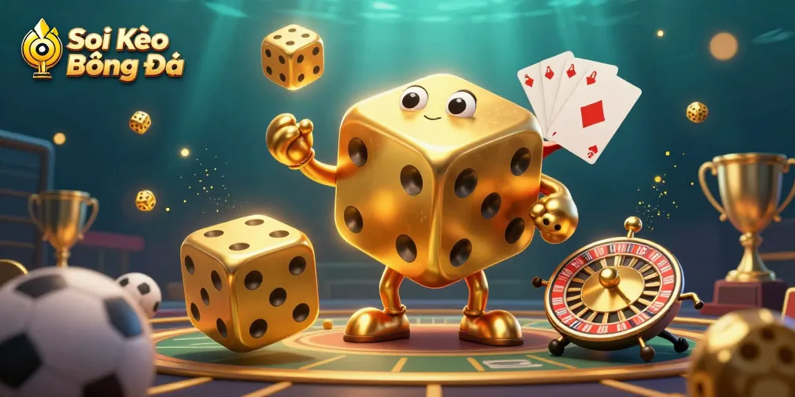 Soi Kèo Bóng Đá sports betting scene featuring dynamic characters and rich elements