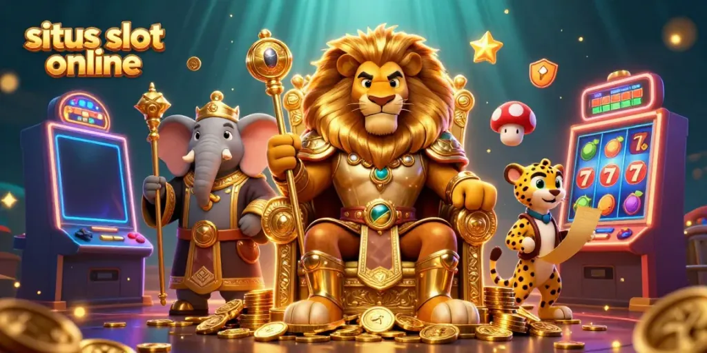 Mengakses situs slot online dan menikmati pengalaman bermain mesin slot yang menegangkan dengan simbol keberuntungan dan jackpot.