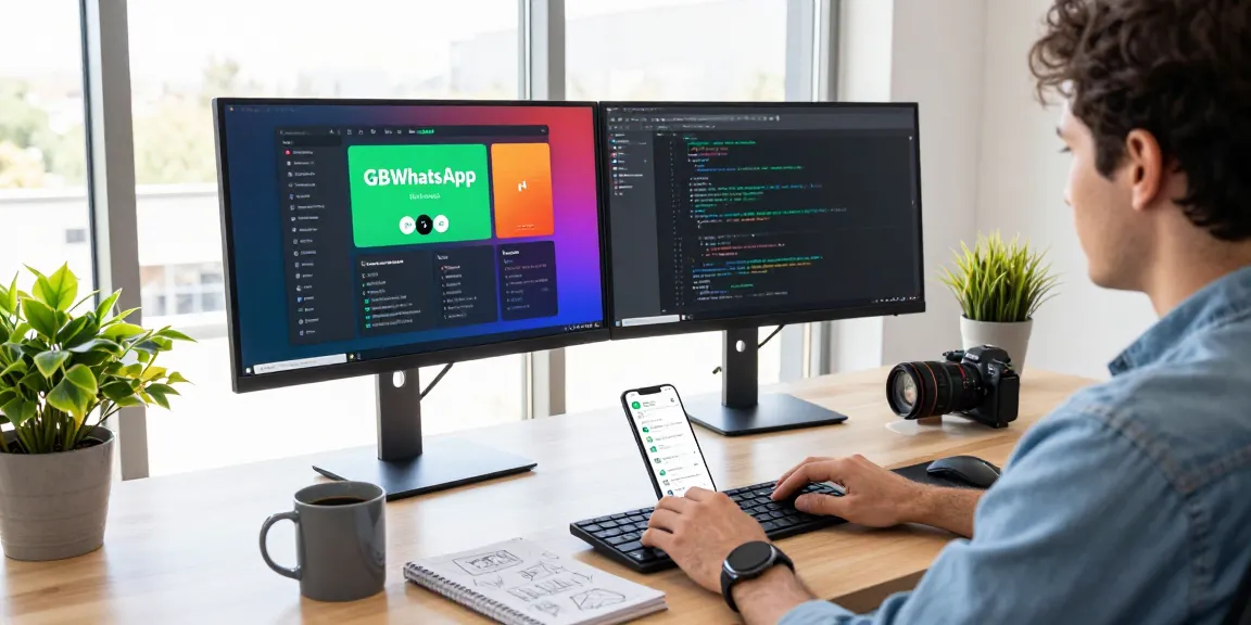 GBWhatsApp developer workspace showcasing customization features and coding environment