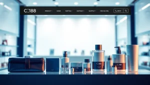 C 168 product collection showcased in a sleek, professional layout with vibrant lighting.