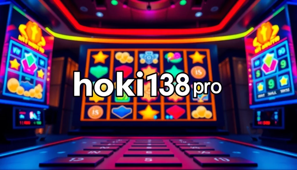 Exciting online gaming interface showcasing hoki138 pro slot machine with vibrant symbols
