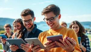 Navigating Nova Scotia sports betting platforms with engaged bettors showcasing excitement.