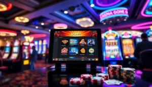 Menggambarkan platform Istana777 Situs dengan permainan kasino yang menarik dan cerah.