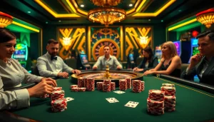 Players at a high-stakes table engage in thrilling gameplay at https://rr88.wales/, showcasing excitement and professionalism.