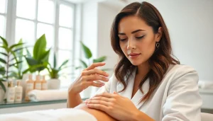 Engaging Esthetician Marketing Ideas illustrated with an esthetician advising a client in a calming spa setting.