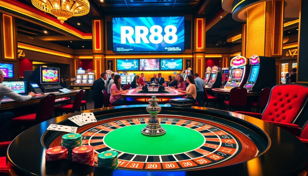 Join the excitement at RR88's luxury casino featuring thrilling roulette and engaging slot machines.
