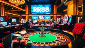 Join the excitement at RR88's luxury casino featuring thrilling roulette and engaging slot machines.
