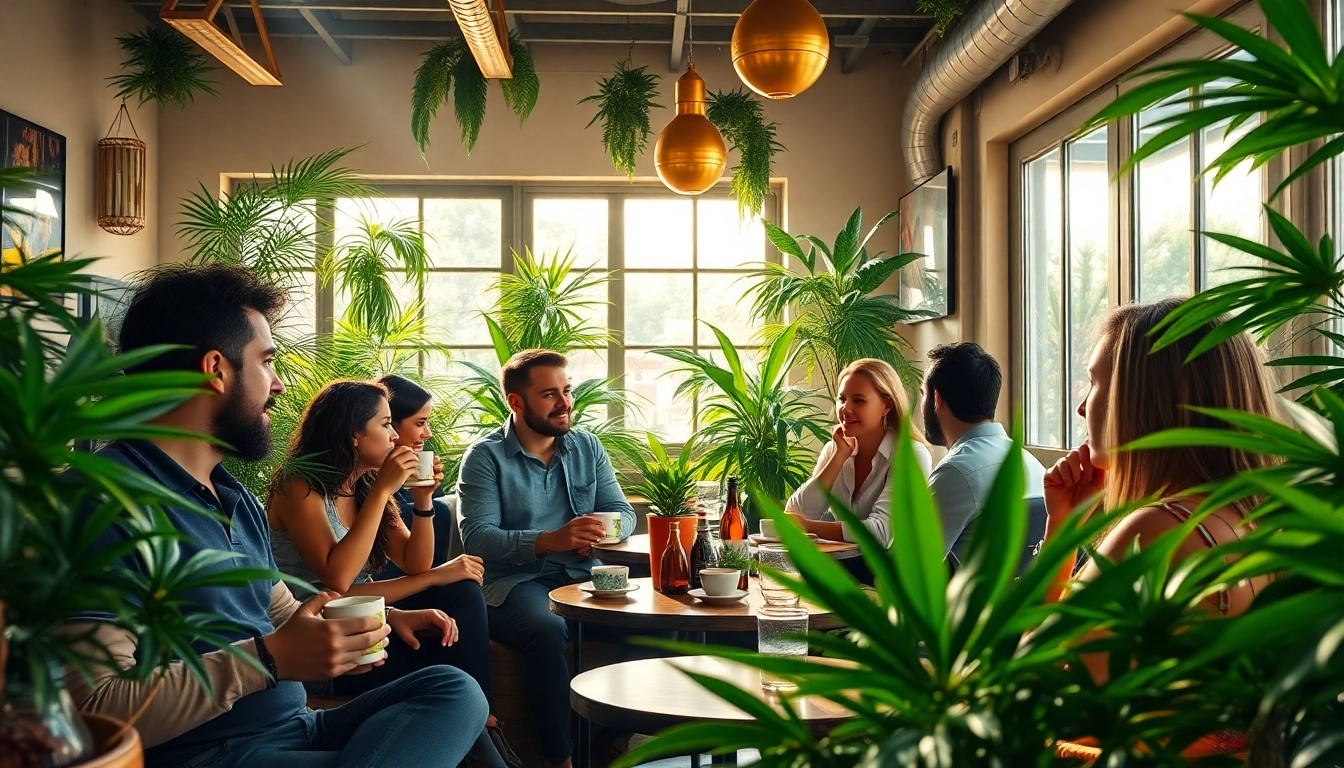 Asociación de cannabis Lloret de Mar mostrando un ambiente acogedor y amistoso en un club social.