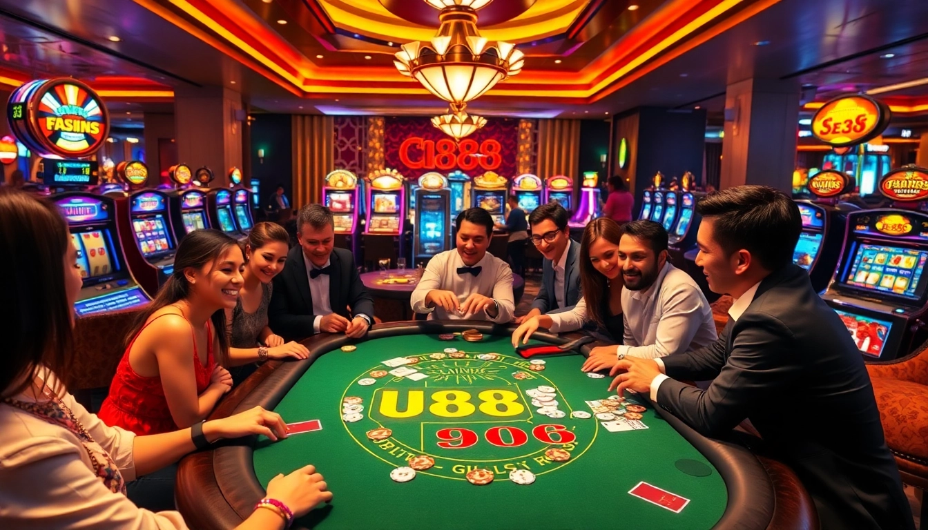 Players engage in thrilling card games at U888, showcasing excitement and strategy.