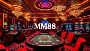 Experience high-stakes gambling at MM88's luxurious casino, featuring poker and roulette.