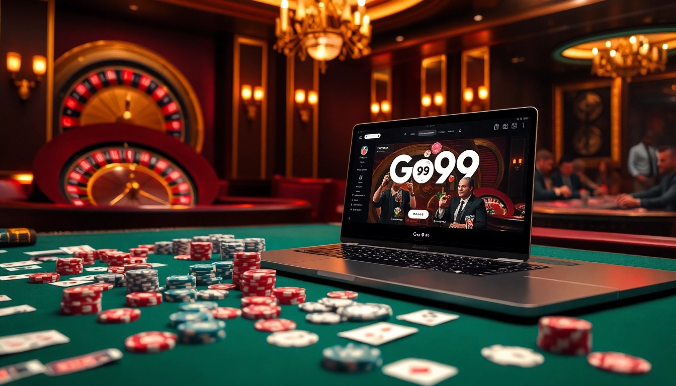 Experience the excitement at go99 online with vibrant casino visuals depicting engaging gaming action.