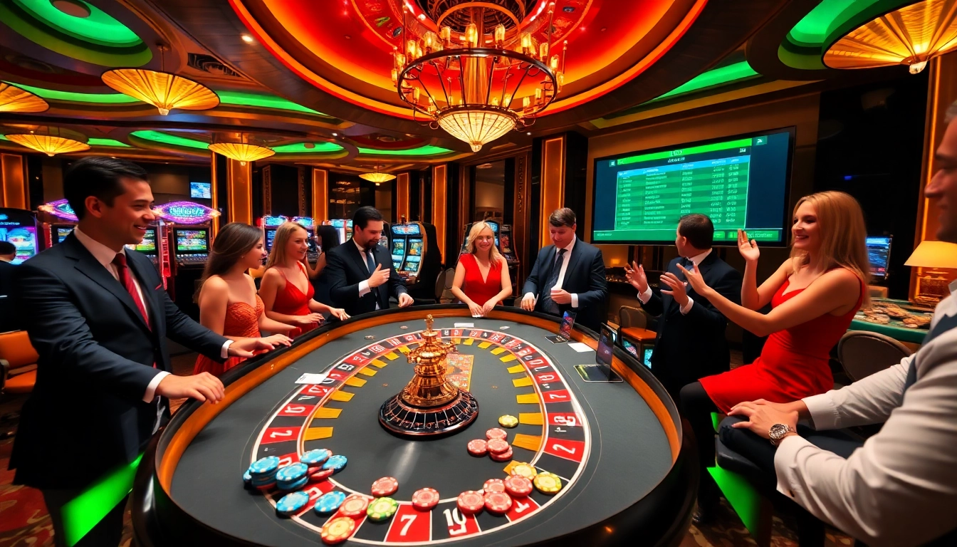Immerse in a vibrant casino scene capturing the excitement of live betting on https://cakhiatv1.net.