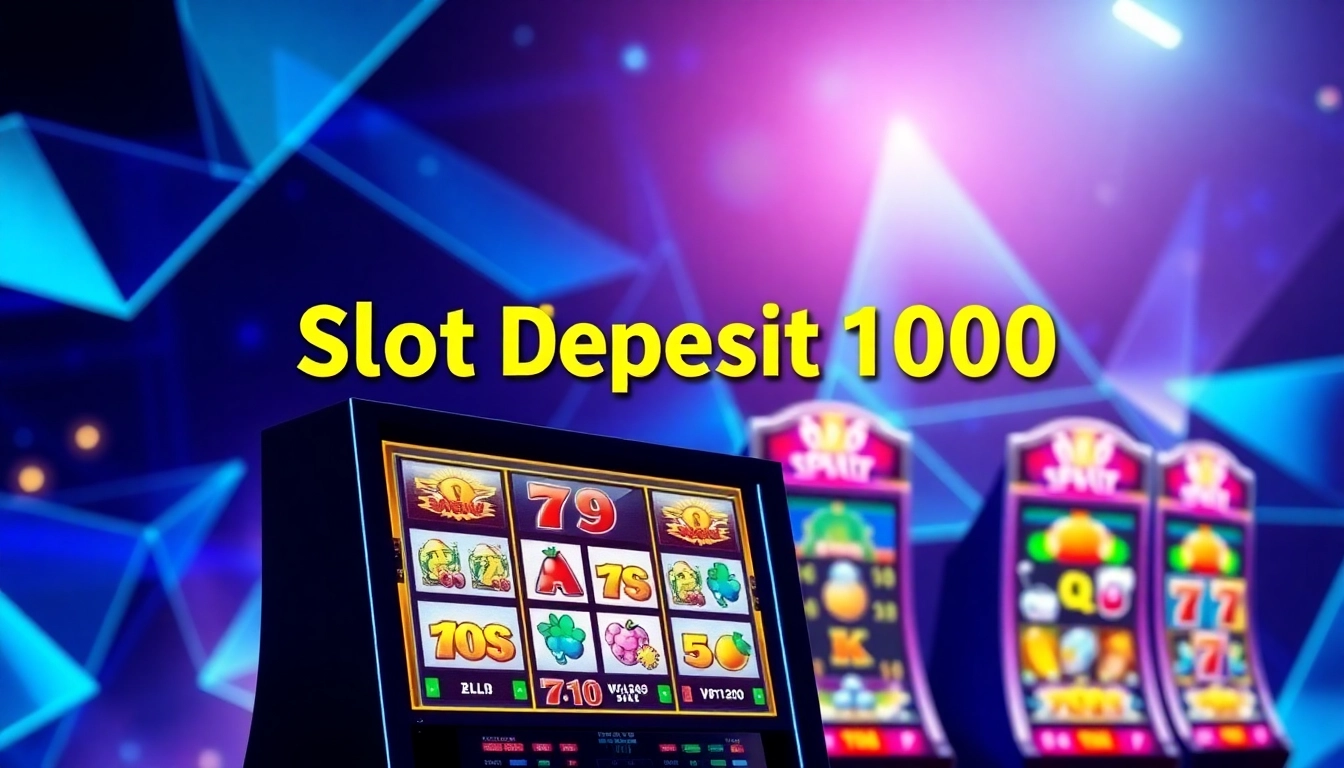 Permainan slot deposit 1000 dengan antarmuka digital yang menarik dan simbol cerah.